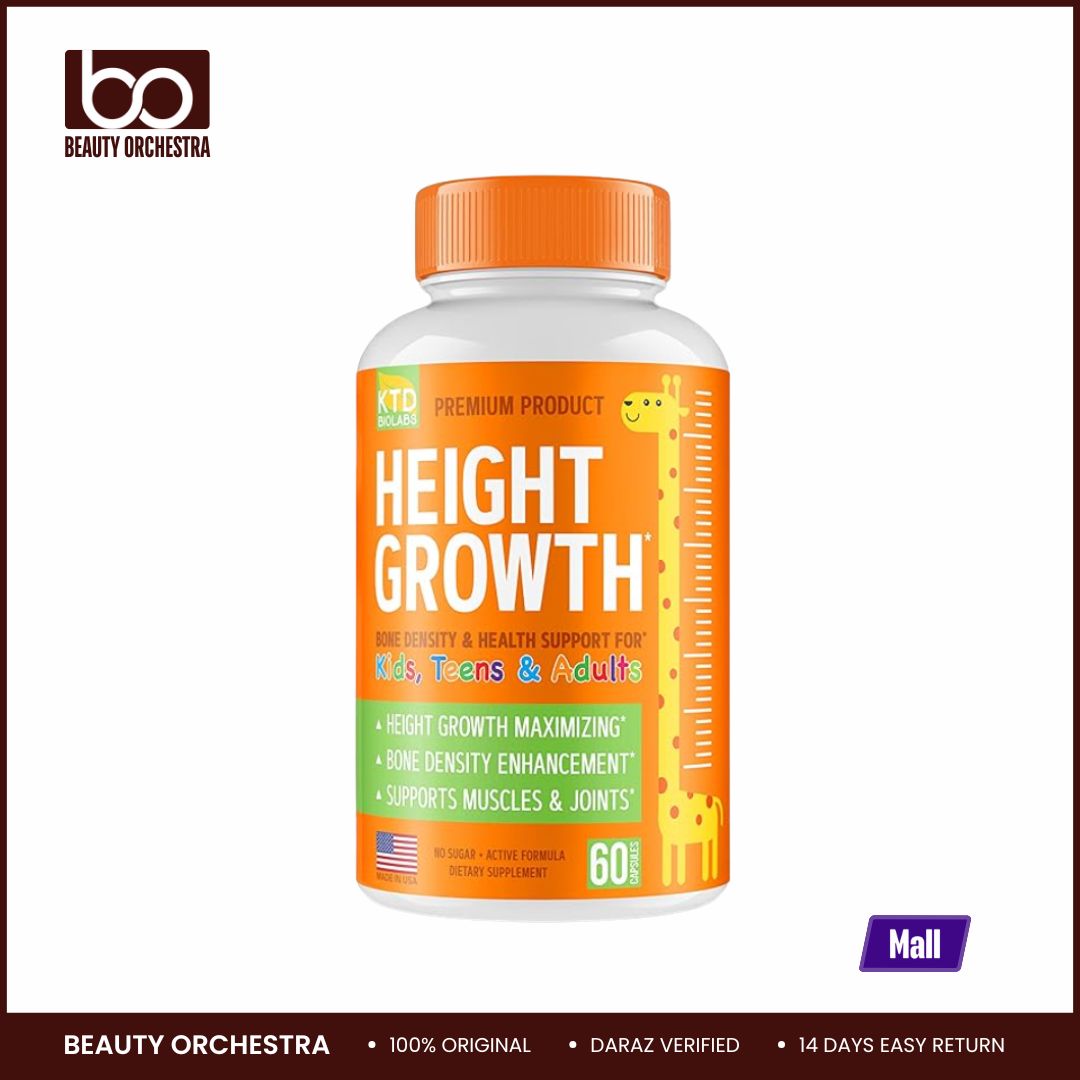 Picture of KTD Height Growth Maximizer - Made in USA - Natural Height Increase Booster & Teen Vitamins - Pills to Grow Taller at Any Age - Bone Growth Supplement for Adults & Kids