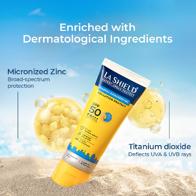 Picture of La Shield Mineral Sunscreen Gel SPF 50 PA+++ - 50g