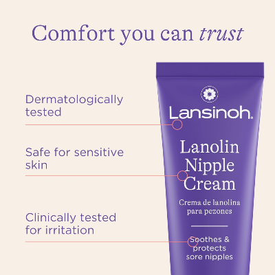 Picture of Lansinoh Lanolin Nipple Cream Safe for Baby and Mom Breastfeeding Essentials, 1.41 Ounces (USA) - 40g