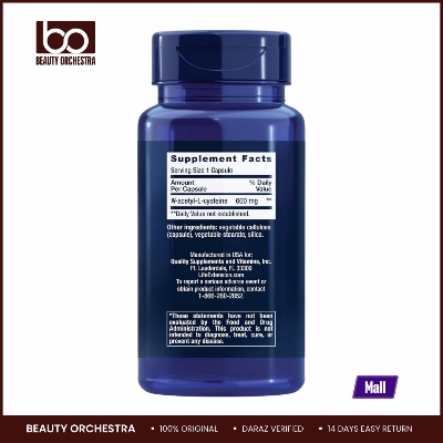 Picture of Life Extension N-Acetyl-L-Cysteine (NAC), Immune, Respiratory, Liver Health, NAC 600 mg, Potent antioxidant Support, Free-radicals, Easy to Absorb.