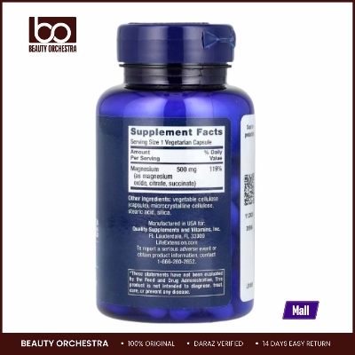 Picture of Life Extension, Magnesium Caps, 500 mg, 100 Vegetarian Capsules