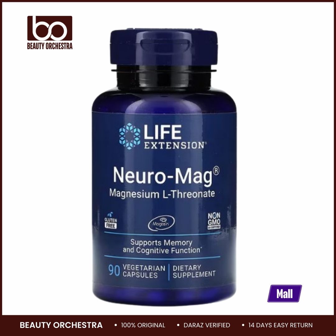 Picture of Life Extension, Neuro-Mag, Magnesium L-Threonate, 144 mg, 90 Vegetarian Capsules (48 mg per Capsule)