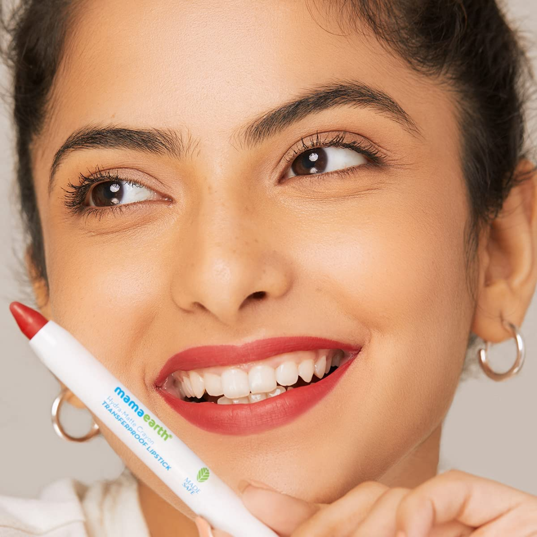 Picture of Mamaearth Hydra-Matte Crayon Transferproof Lipstick (07 Raspberry Red ) - 2.4g