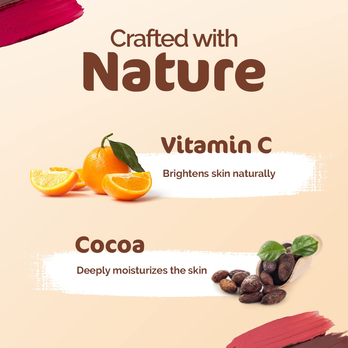 Picture of Mamaearth Nourishing Natural Lip Cheek & Eye Tint (02 - Coco Nude Shade) | Long Lasting Creamy Matte Finish | Multi Use Tint for All Skin Tones | with Vitamin C & Cocoa | 0.14 Oz/4g