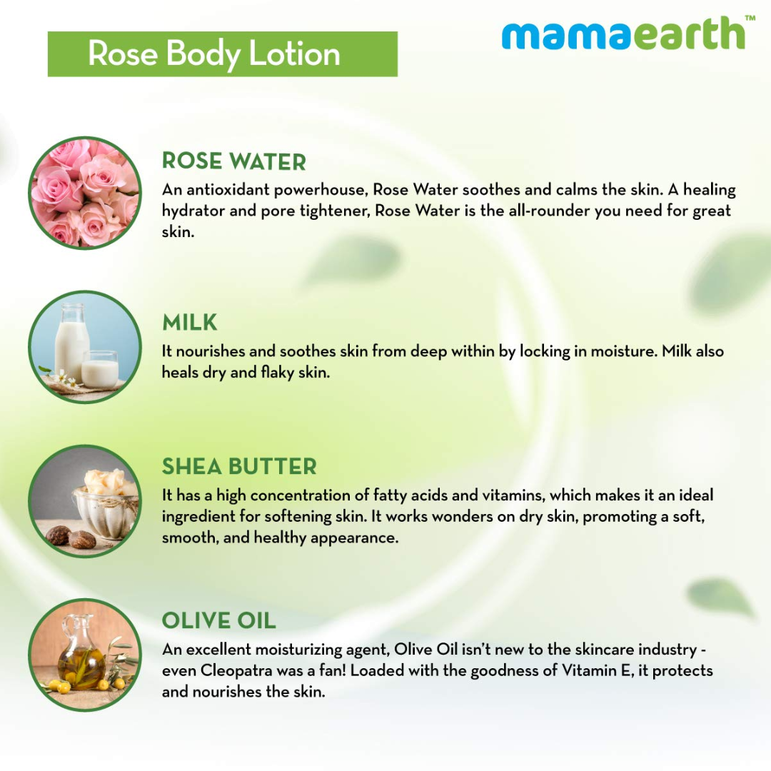 Picture of Mamaearth Rose Body Lotion with Rose Water and Milk For Deep Hydration - 400ml