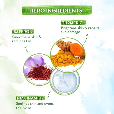 Picture of Mamaearth Ubtan Detan Sunscreen with Turmeric & Saffron SPF 50 & PA++++ for UVA/B Protection Tan Protection Brightens Skin 50 g