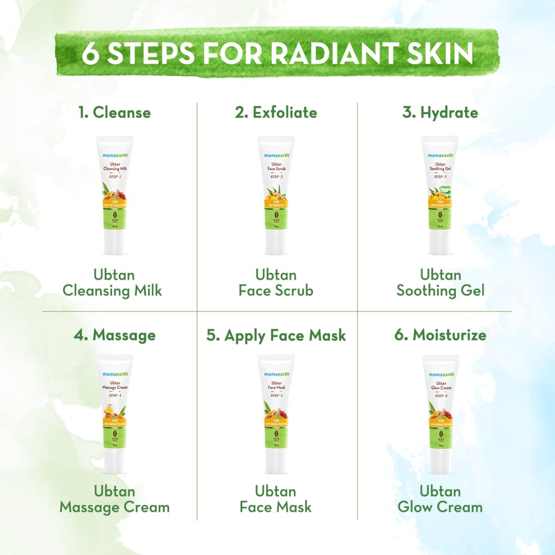 Picture of Mamaearth Ubtan Facial Kit With Turmeric & Saffron For Glowing Skin - 60g