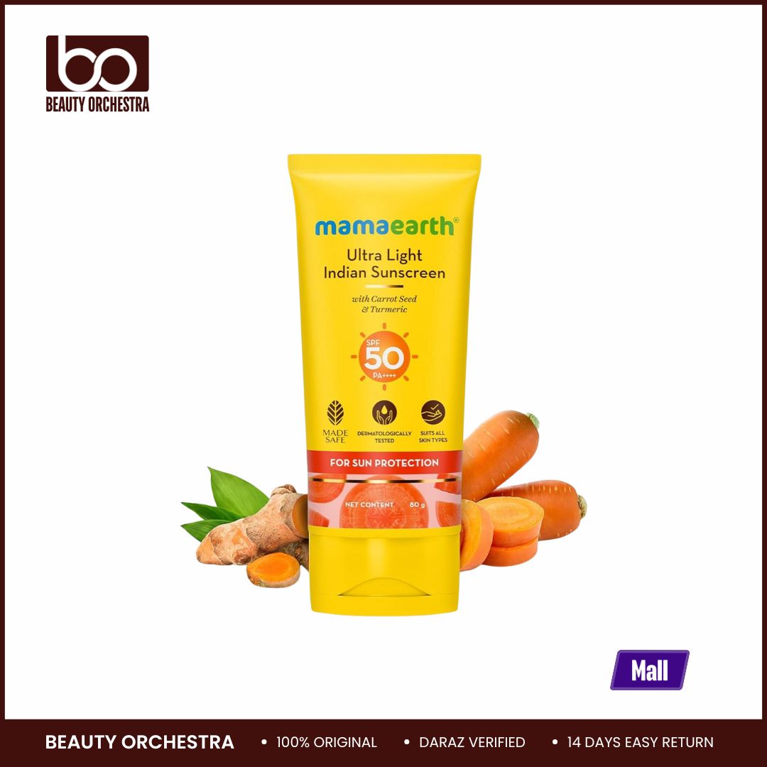Picture of Mamaearth Ultra Light Sunscreen with Carrot Seed, Turmeric and SPF 50 PA+++  - 80ml