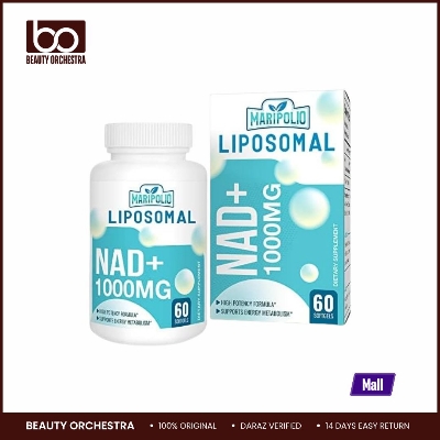 Picture of Maripolio Liposomal NAD+ Supplement 1000 mg for Anti-Aging and Cell Regeneration Brain Function 60 Softgels (USA)