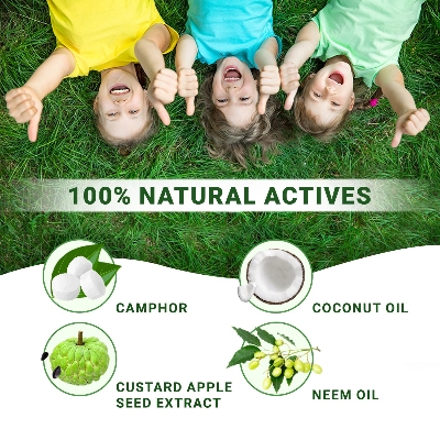 Picture of Mediker Anti Lice Treatment Shampoo with Neem & Coconut for Lice & Eggs | Relieves Itching From Lice Bite & Prevents Re-infestation | Painless Lice Removal | Safe For Children | 50 ml