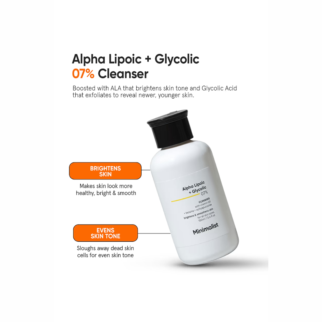 Picture of Minimalist Alpha Lipoic + Glycolic 07% Cleanser - 100ml