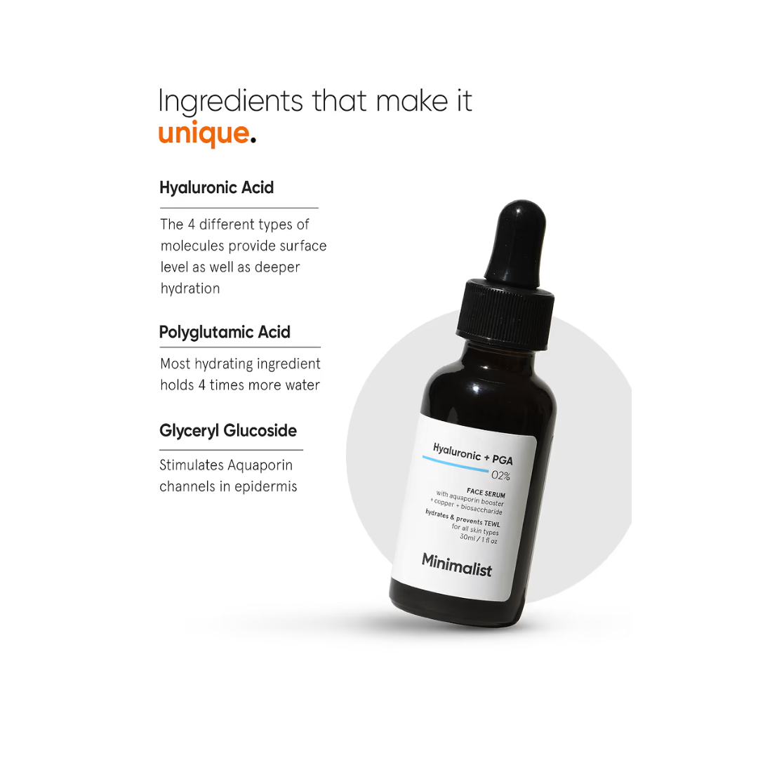 Picture of Minimalist Hyaluronic + PGA 2% Face Serum - 30ml