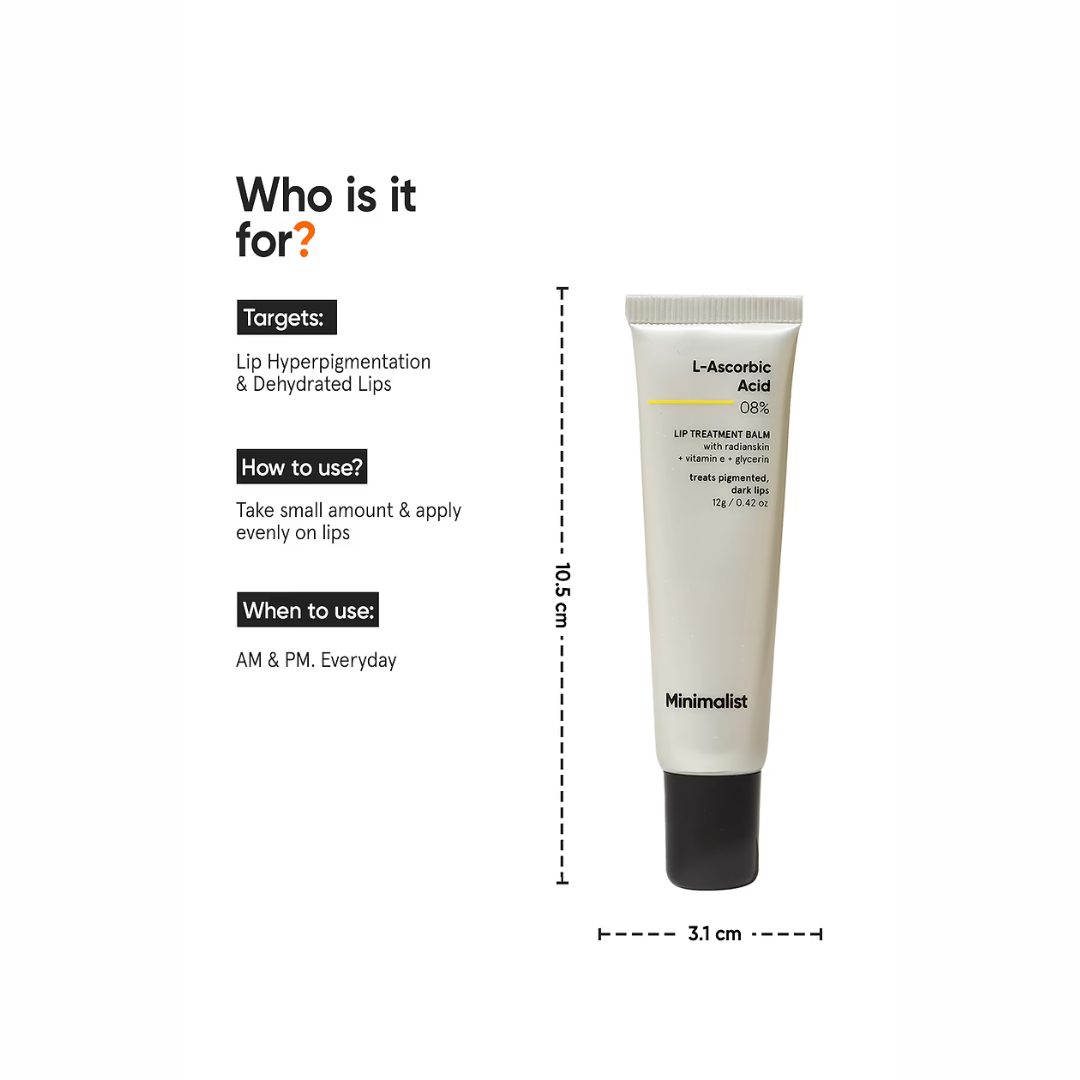 Picture of Minimalist L-Ascorbic Acid 08% Lip Treatment Balm - 12g