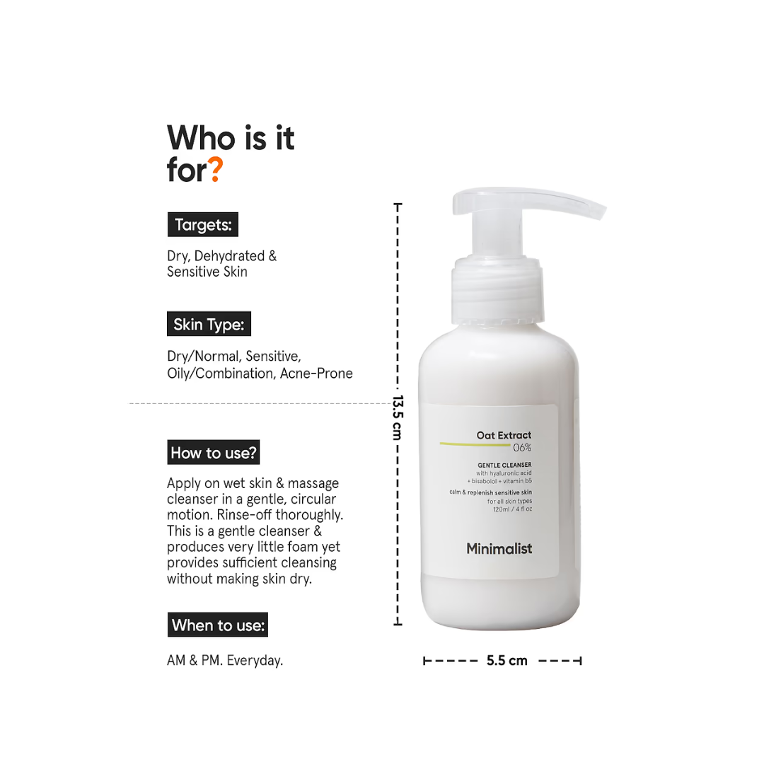 Picture of Minimalist Oat Extract 06% Gentle Cleanser - 120ml