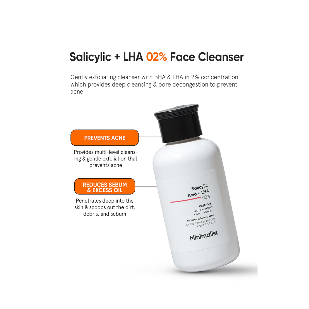 Picture of Minimalist Salicylic Acid + LHA 2% Cleanser - 100ml
