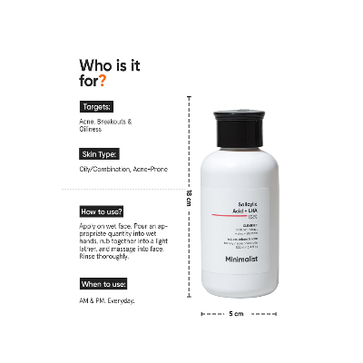 Picture of Minimalist Salicylic Acid + LHA 2% Cleanser - 100ml