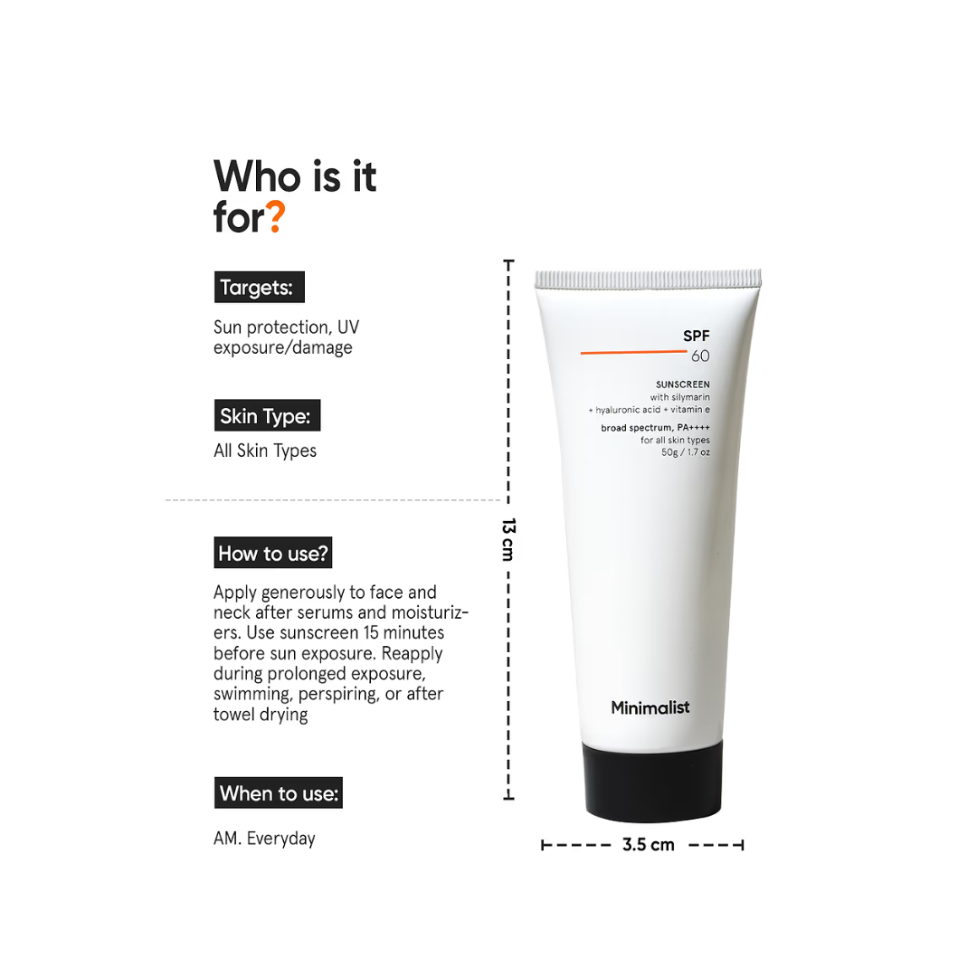 Picture of Minimalist Sunscreeen SPF 60 PA ++++ - 50g