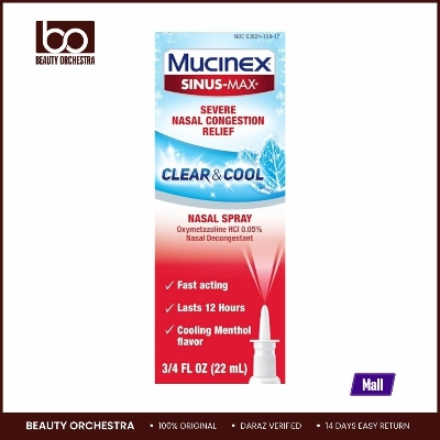 Picture of Mucinex Mucinex Severe Nasal Congestion Relief Clear & Cool Nasal Spray, Cooling Menthol Flavor - 22 ml