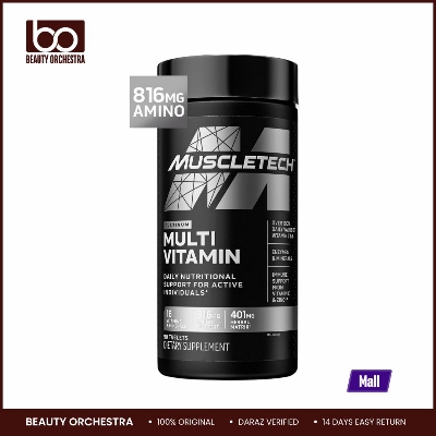 Picture of MuscleTech Platinum Multivitamins for Men & Women Multi-Vitamin Supplement for Immune Support 18 Vitamins & Minerals Vitamin - 90 Capsules
