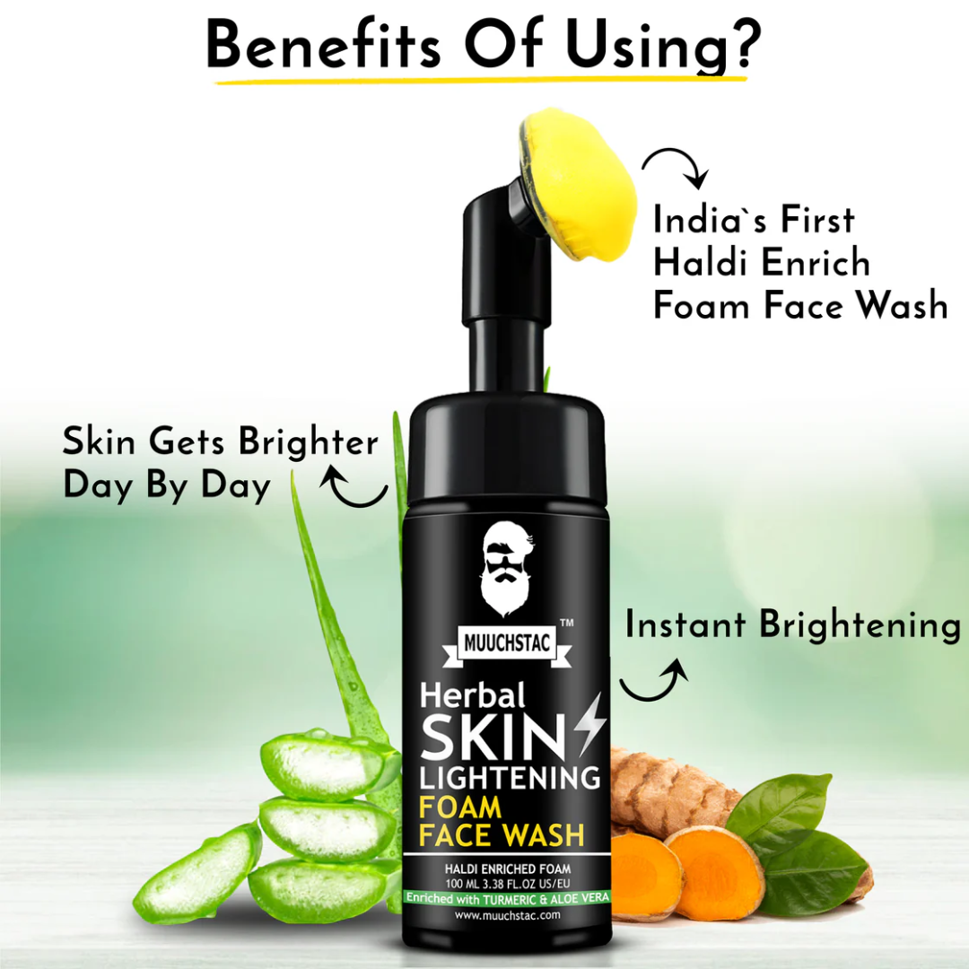 Picture of Muuchstac Herbal Skin Lightening Foam Face Wash - 100ml