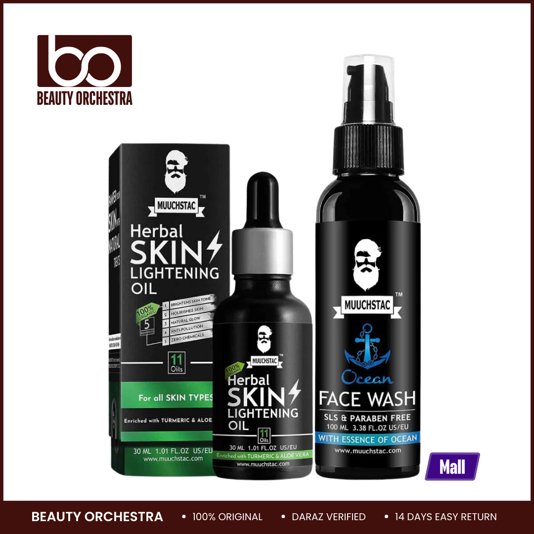 Picture of Muuchstac Herbal Skin Lightening Oil + Ocean Face Wash Combo