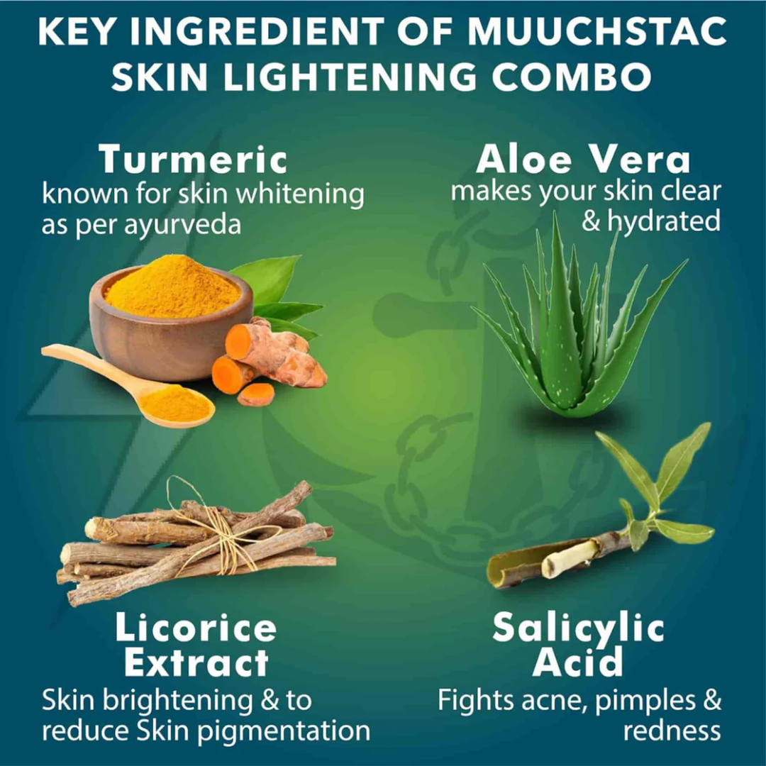 Picture of Muuchstac Herbal Skin Lightening Oil + Ocean Face Wash Combo