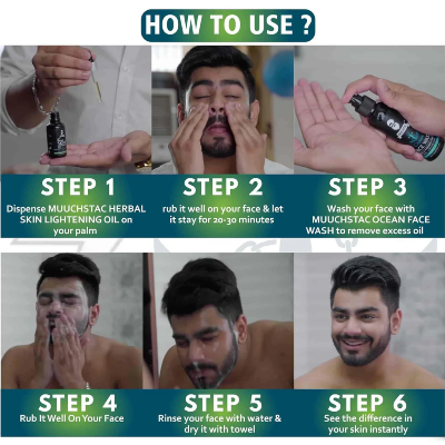 Picture of Muuchstac Herbal Skin Lightening Oil + Ocean Face Wash Combo