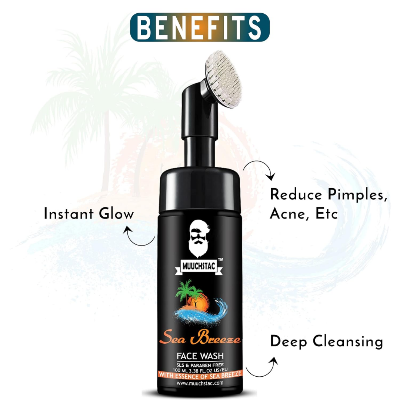 Picture of Muuchstac Sea Breeze Face Wash With Silicone Brush - 100ml