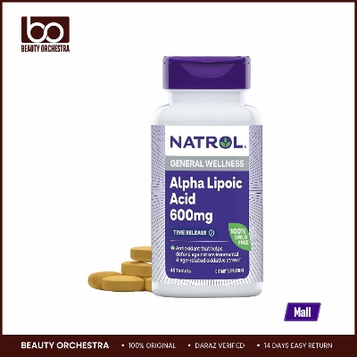 Picture of Natrol Alpha Lipoic Acid 600 mg Dietary Supplement for General Wellness 45 Tablets 45 Day Supply