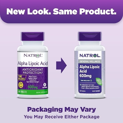 Picture of Natrol Alpha Lipoic Acid 600 mg Dietary Supplement for General Wellness 45 Tablets 45 Day Supply