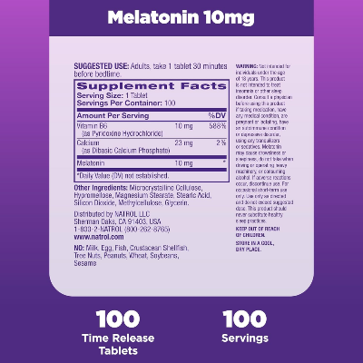 Picture of Natrol Melatonin 10mg (Advanced Sleep, Time Release) - 100 Tablets