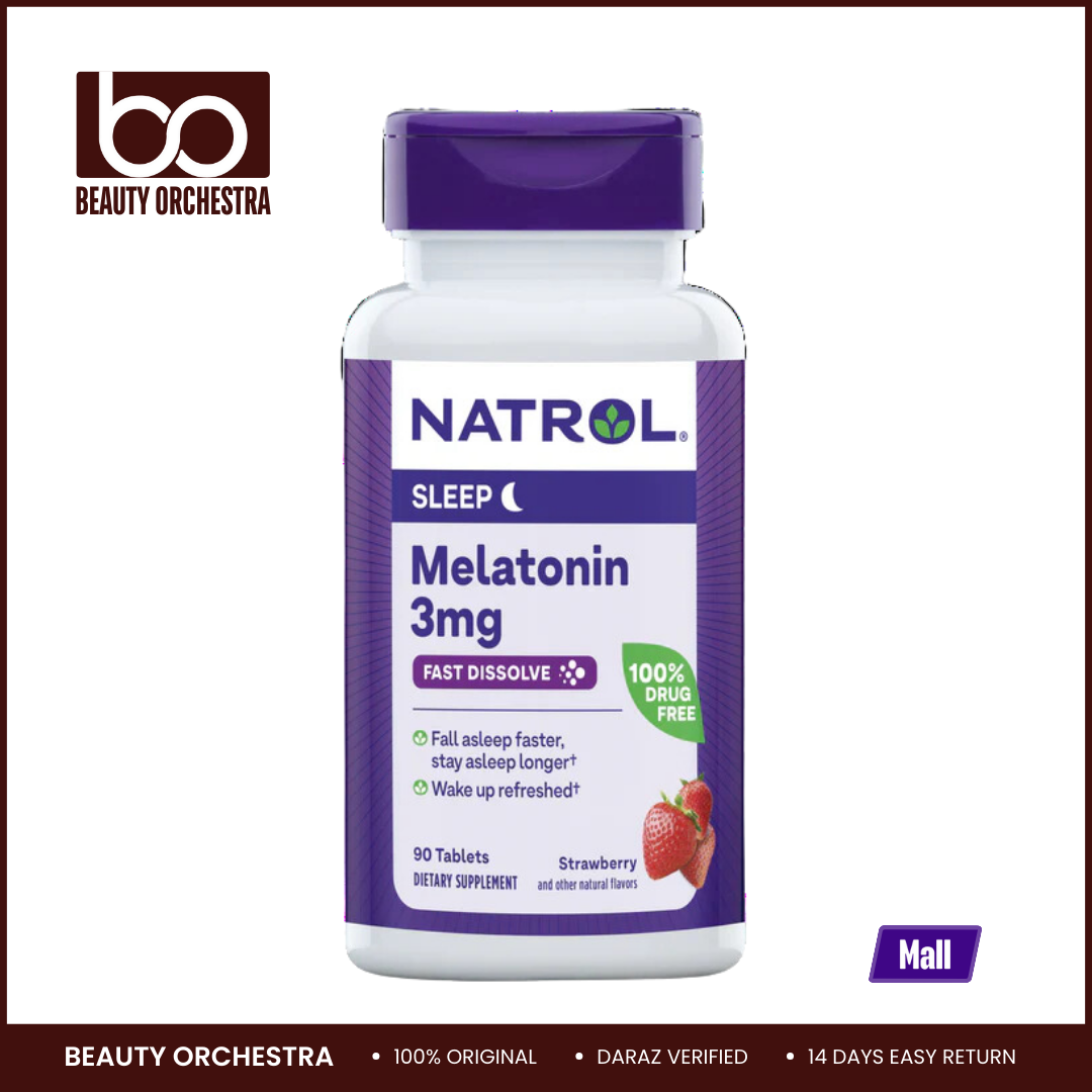 Picture of Natrol Melatonin 3mg Fast Dissolve Strawberry for Better Sleep - 90 Tablets (Exp- Aug 31 2025)