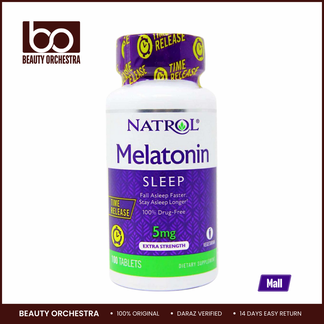 Picture of Natrol Melatonin 5mg - 100 Tablets (Time release, 5mg tablets, USA)