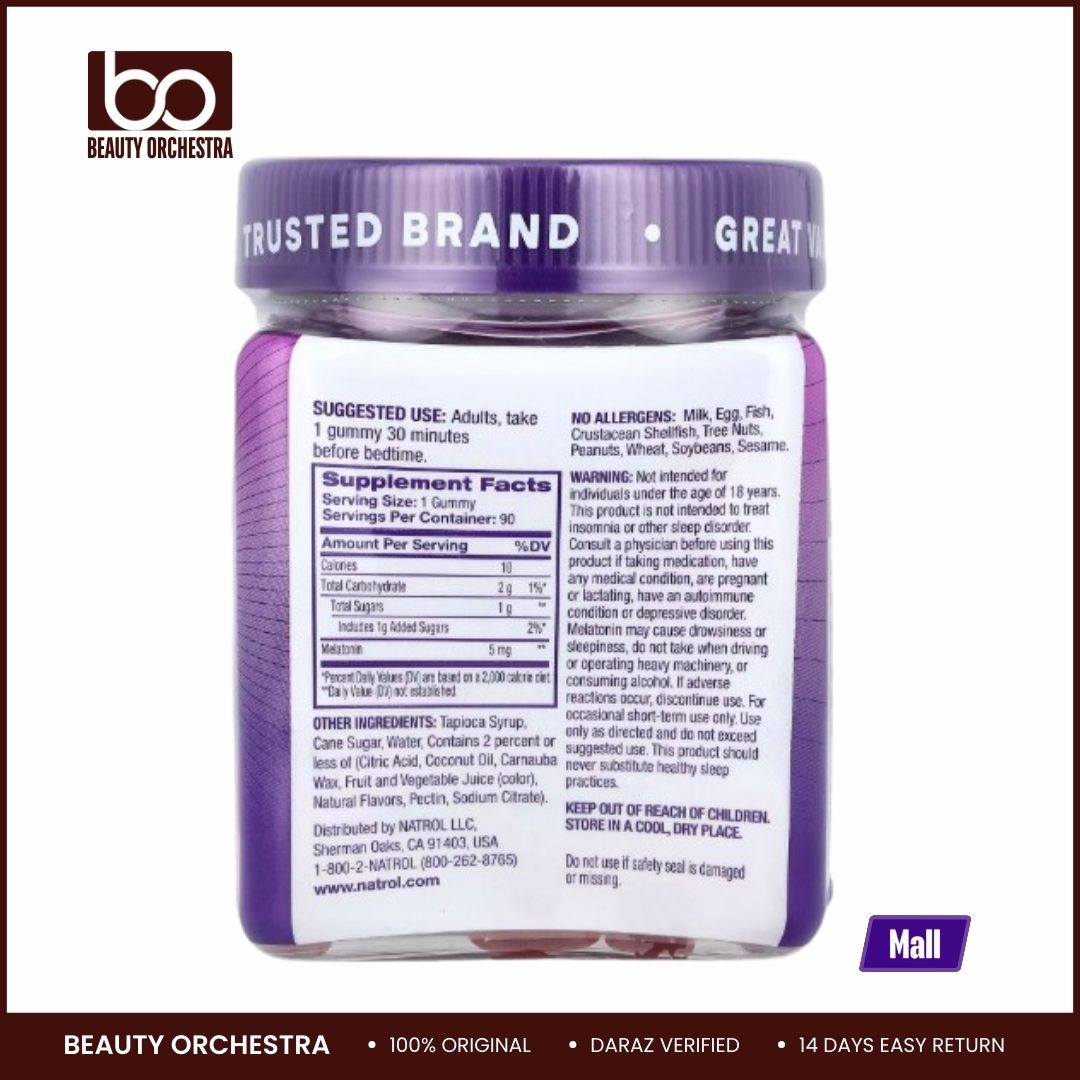 Picture of Natrol Melatonin Gummies 5mg, 90 counts, Strawberry