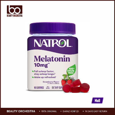 Picture of Natrol Melatonin Gummies Sleep Support for Adults 10 mg Melatonin Supplement for Sleeping 90 Strawberry Gummies
