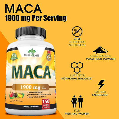 Picture of NaturaLife Labs Organic Maca 1900 mg - 150 Capsules