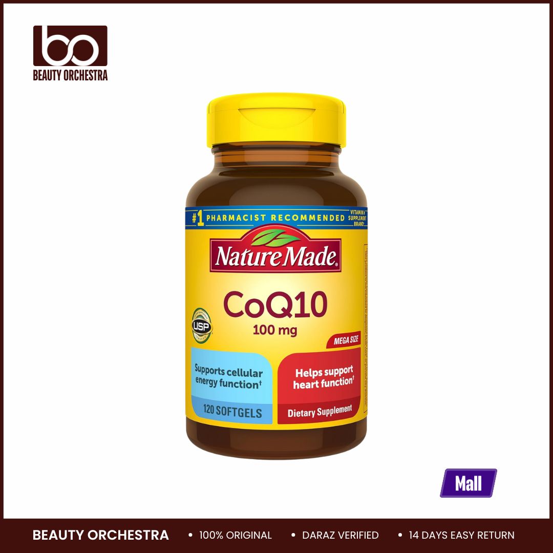 Picture of Nature Made CoQ10 100mg Dietary Supplement for Heart Health Support 120 Softgels