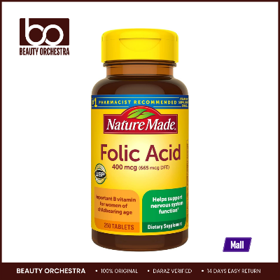Picture of Nature Made Folic Acid 400 mcg (665 mcg DFE) - 250 Tablets