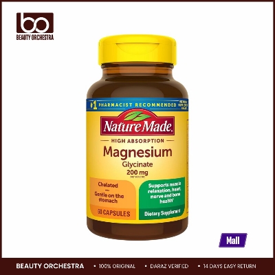 Picture of Nature Made Magnesium Glycinate 200 mg per Serving Magnesium Supplement for Muscle Heart Nerve and Bone Support 60 Capsules
