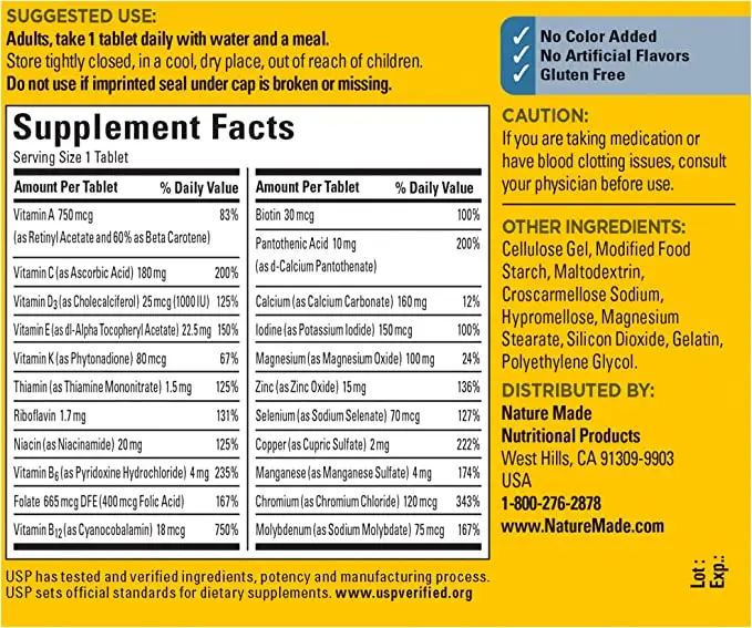 Picture of Nature Made Men's Multivitamin Tablets - 90 Tablets (Multi for him)