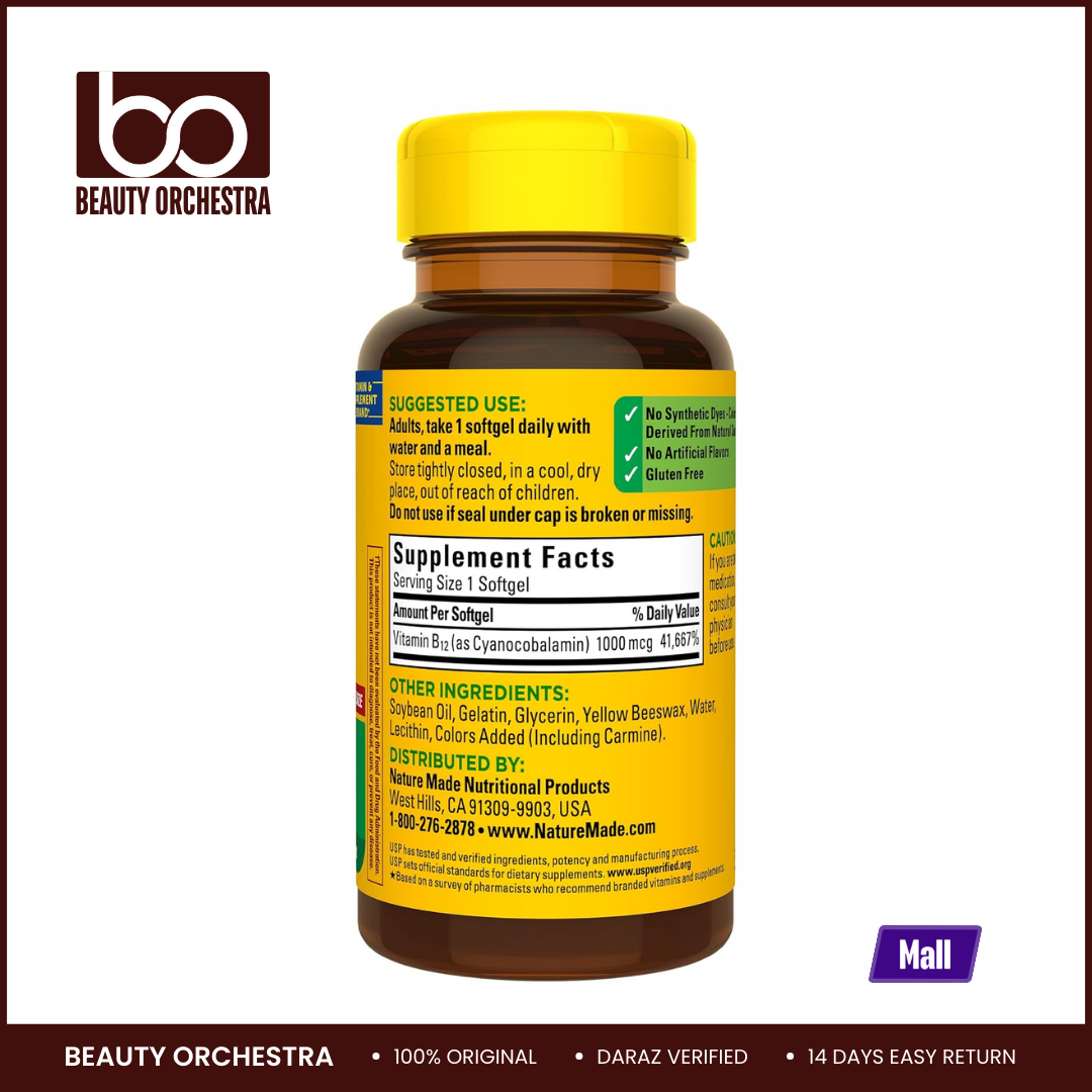 Picture of Nature Made Vitamin B12 1000 mcg Supplement - 150 Softgels