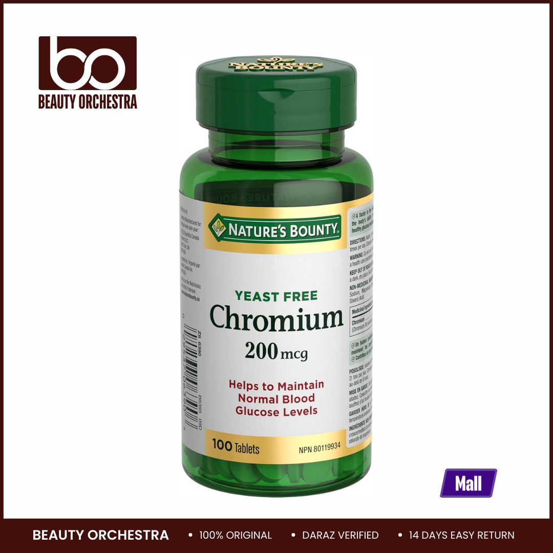 Picture of Nature’s Bounty Chromium 200mcg - 100 Tablets