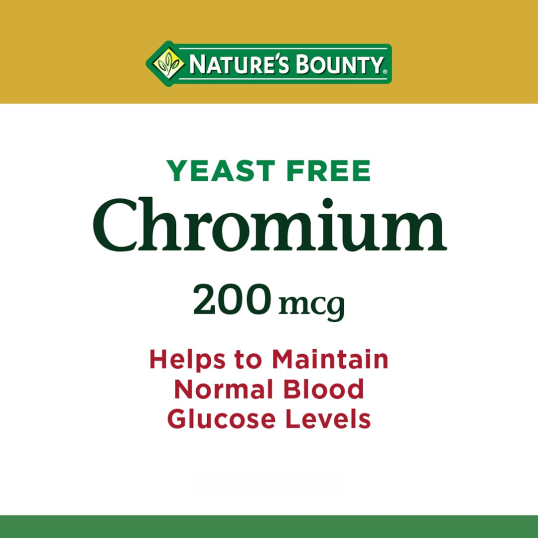 Picture of Nature’s Bounty Chromium 200mcg - 100 Tablets