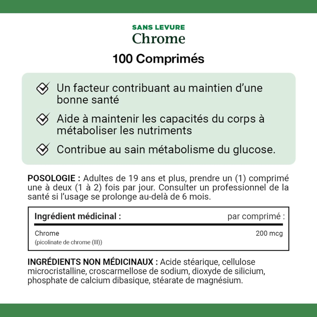 Picture of Nature’s Bounty Chromium 200mcg - 100 Tablets