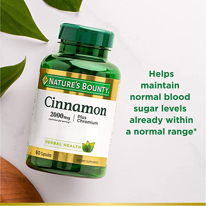 Picture of Nature’s Bounty Cinnamon Plus Chromium 2000mg - 60 Capsules