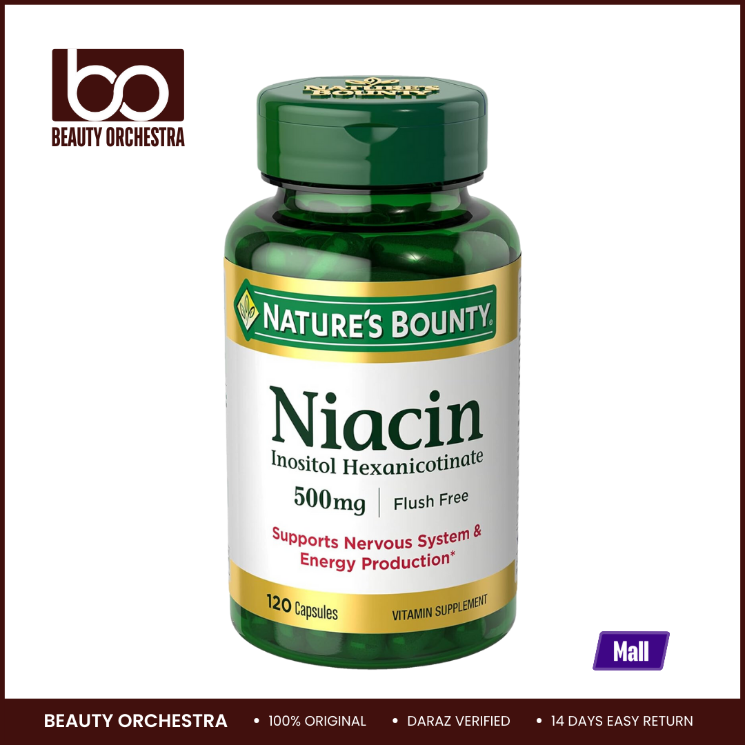 Picture of Nature’s Bounty Niacin 500mg - 120 Capsules