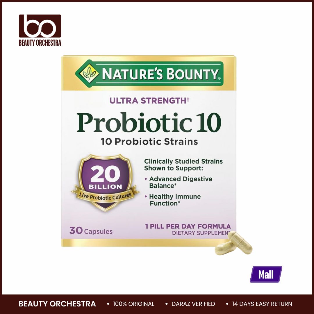 Picture of Nature’s Bounty Probiotic 10 Ultra Strength Daily Probiotic Supplement 30 Capsules