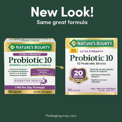 Picture of Nature’s Bounty Probiotic 10 Ultra Strength Daily Probiotic Supplement 30 Capsules