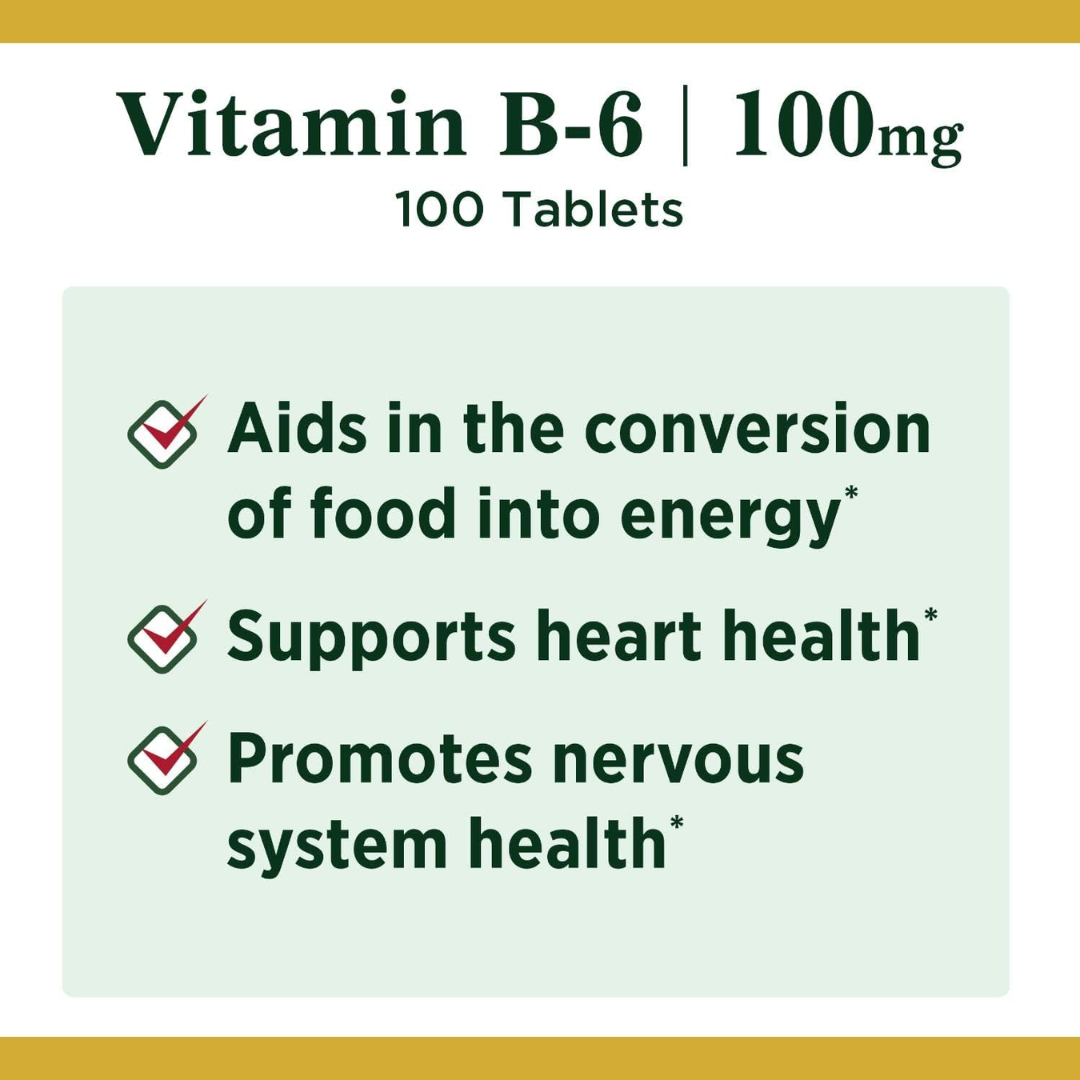Picture of Nature’s Bounty Vitamin B6 100mg - 100 Tablets