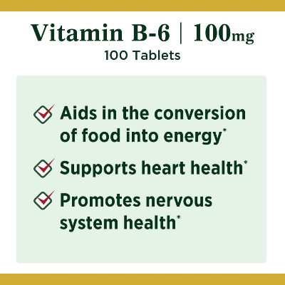 Picture of Nature’s Bounty Vitamin B6 100mg - 100 Tablets